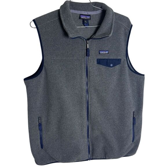 Patagonia Men's Lightweight Synchilla Snap-T Vest Grey XL - Picture 2 of 6